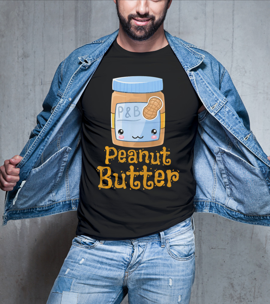 Kawaii Peanut Butter P&B Cute Face Jar T-Shirt