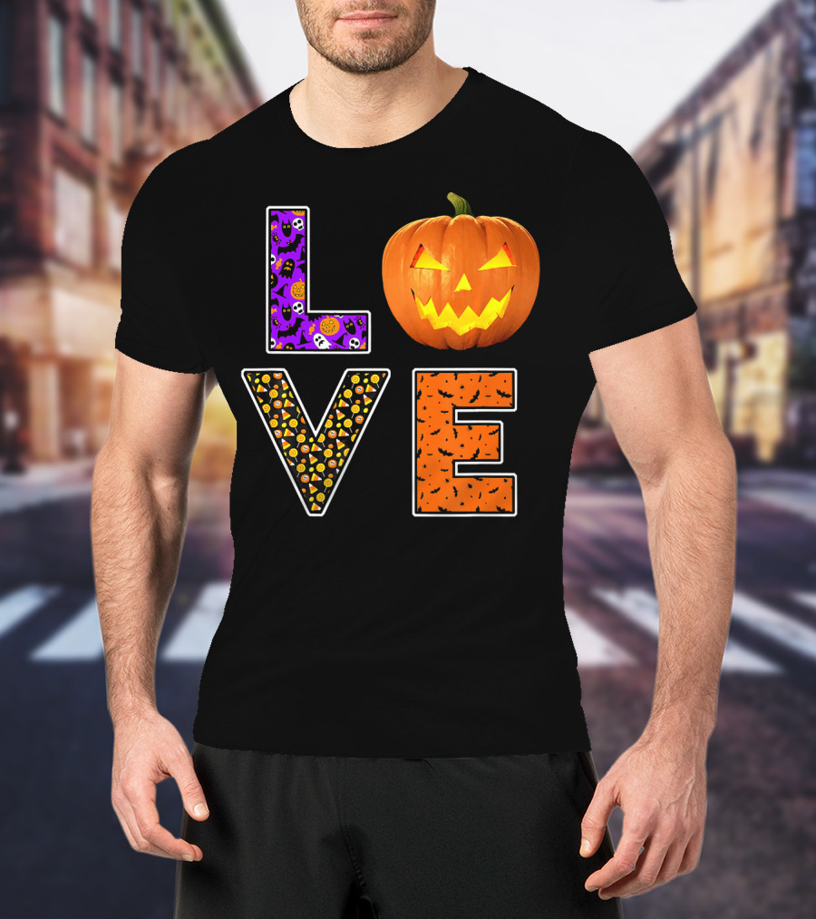 Halloween Trick Treat Love Pumpkin Pat T-Shirt