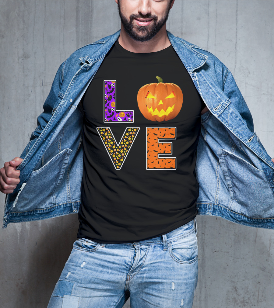 Halloween Trick Treat Love Pumpkin Pat T-Shirt