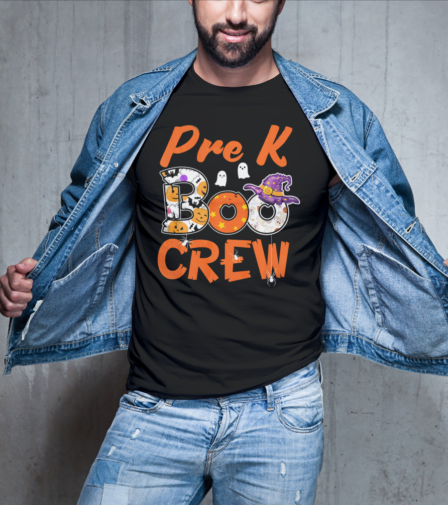 Pre K Boo Crew Teacher Kids Halloween T-Shirt