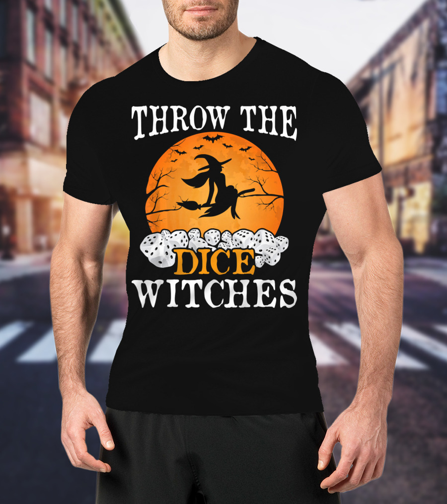 Throw The Dice Witches Halloween Bunco Night T-Shirt