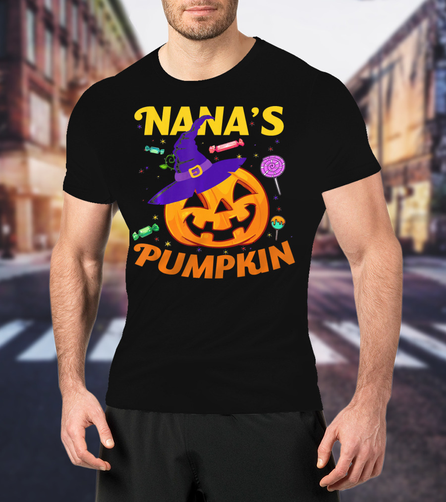 Nana's Pumpkin Halloween Candy For Toddlers T-Shirt