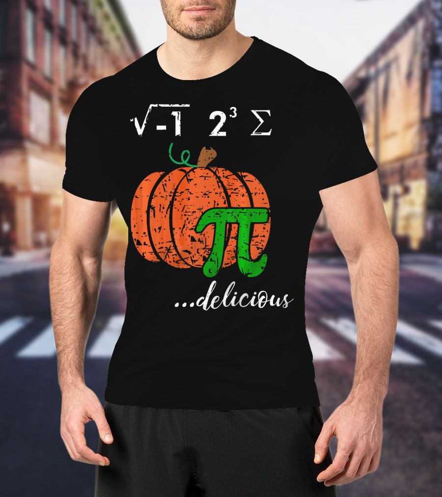 I Ate Some Pumpkin Pi Pie Math Teacher Delicious π 23 Sigma Cube Root Holiday Teacher T-Shirt