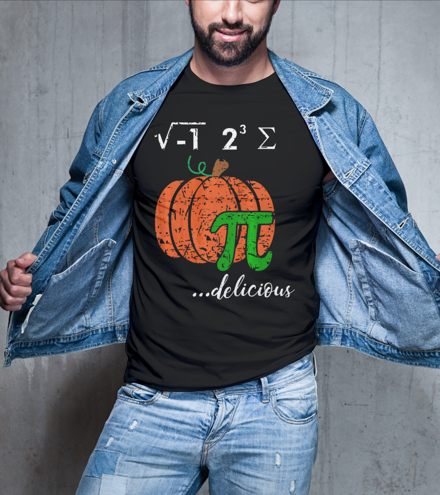 I Ate Some Pumpkin Pi Pie Math Teacher Delicious π 23 Sigma Cube Root Holiday Teacher T-Shirt