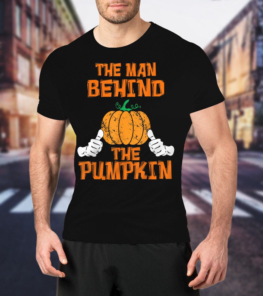 The Man Behind The Pumpkin Halloween Pregnancy Reveal T-Shirt