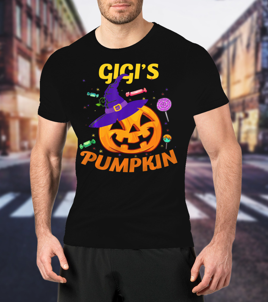 Gigi's Pumpkin Halloween Candy Witch Hat Toddler T-Shirt