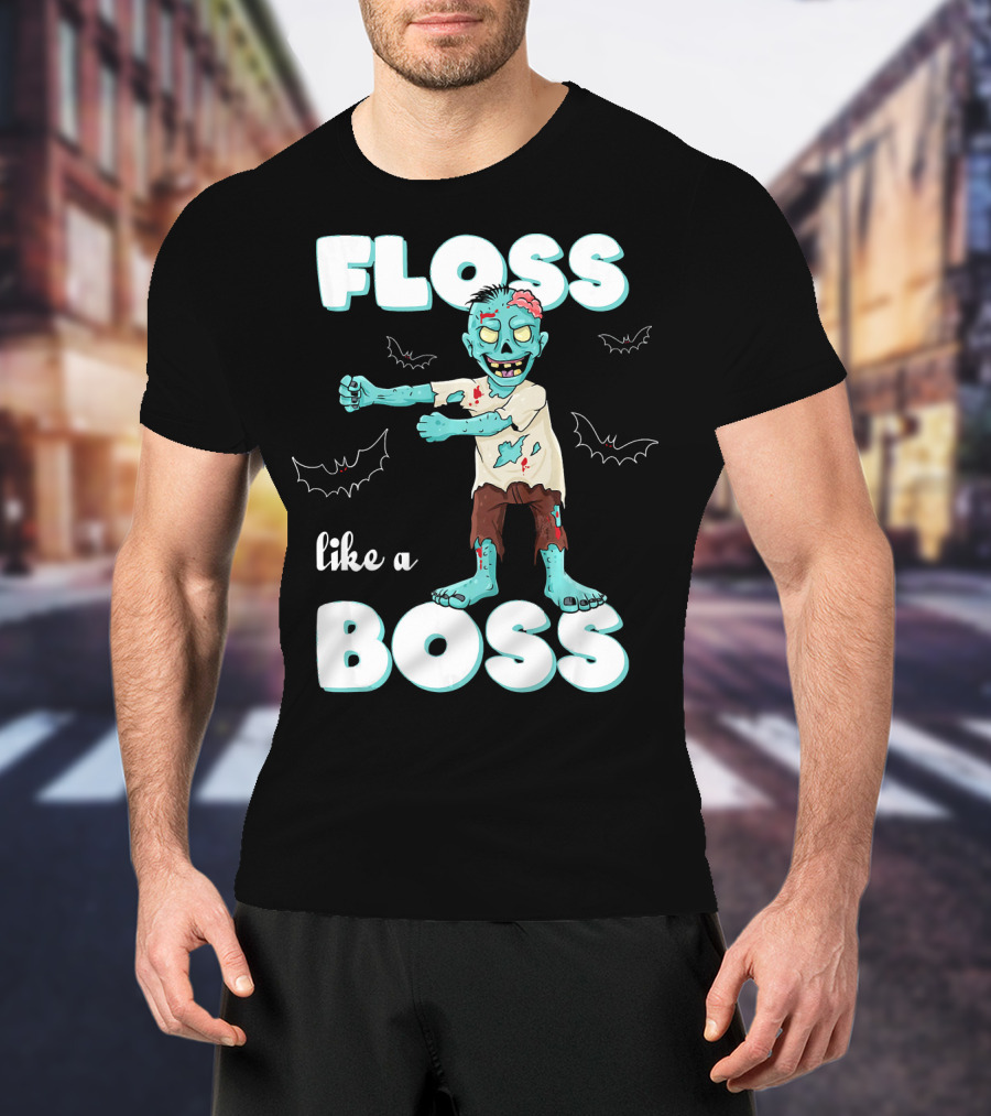 Floss Like A Boss Zombie Dancing With Bats T-Shirt
