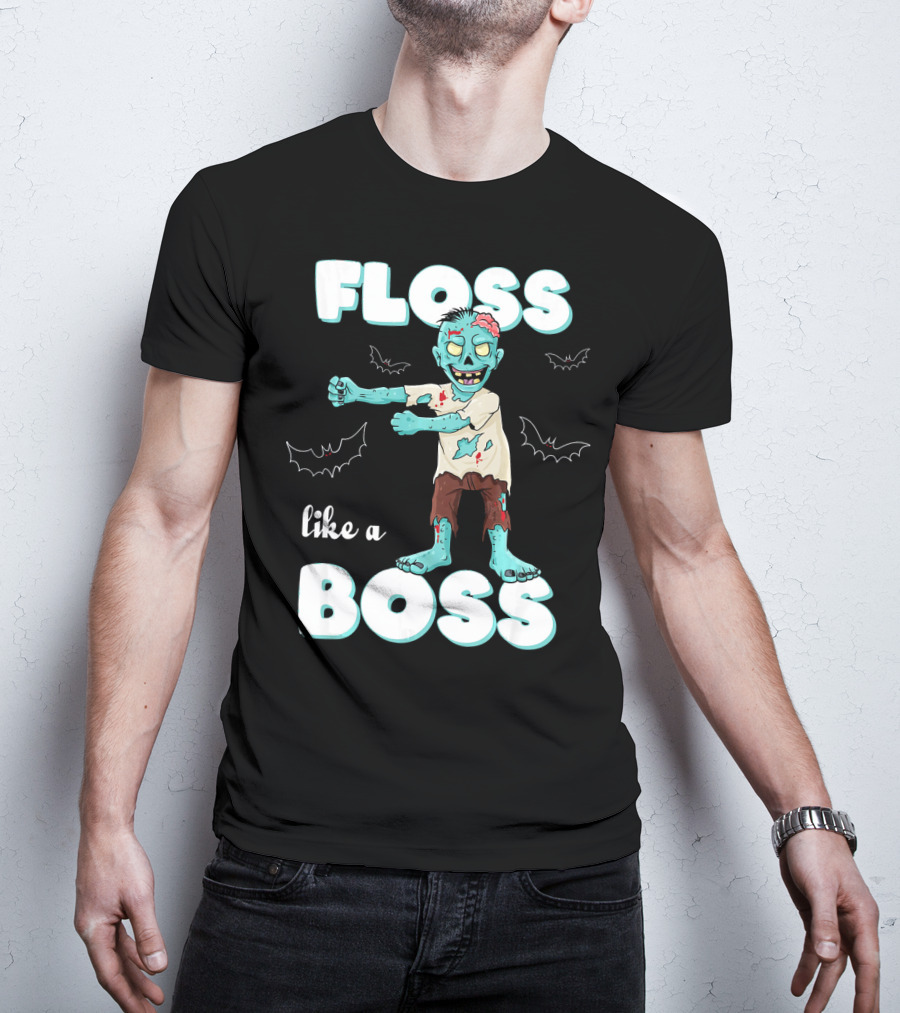 Floss Like A Boss Zombie Dancing With Bats T-Shirt