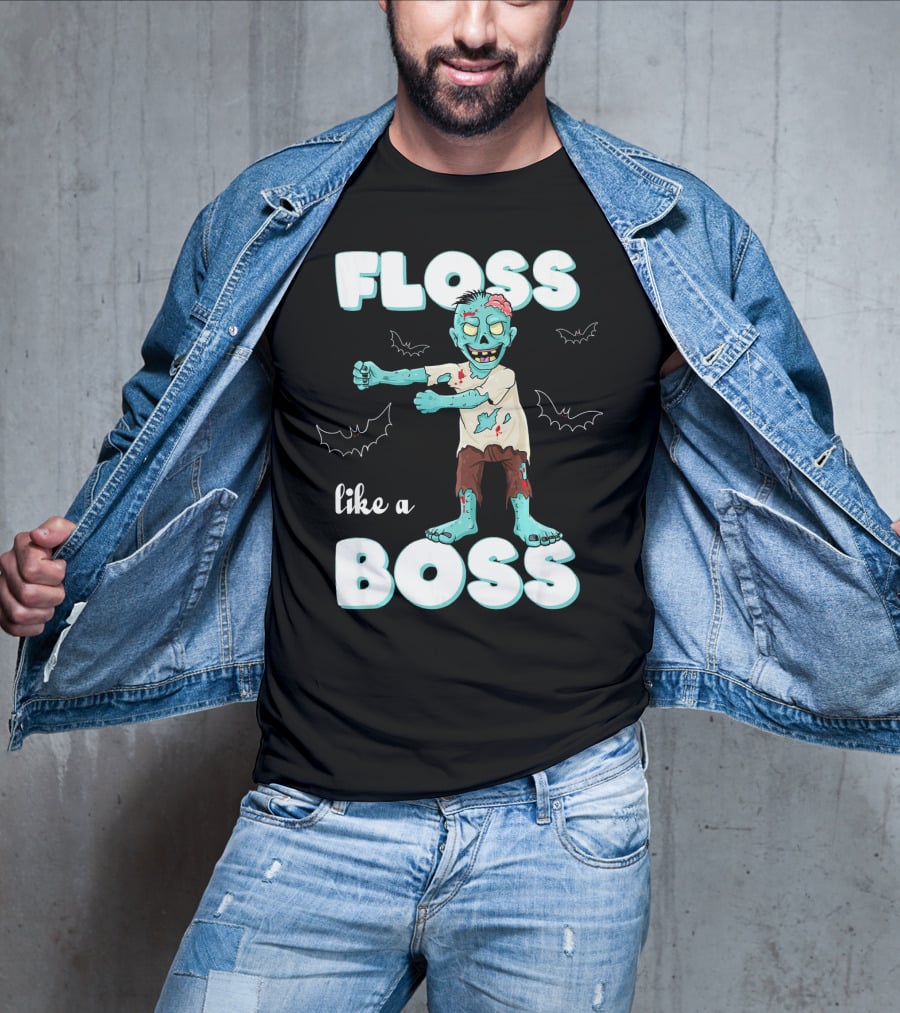 Floss Like A Boss Zombie Dancing With Bats T-Shirt