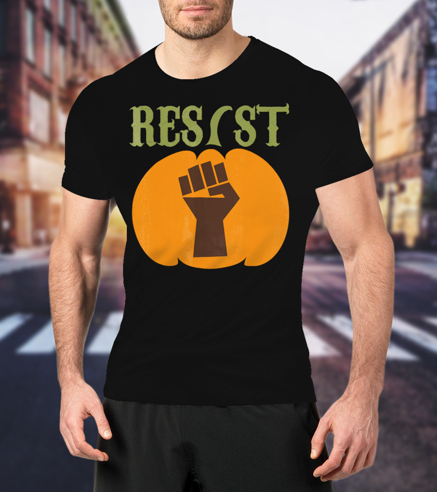 Resist Halloween Pumpkin Fist Political T-Shirt