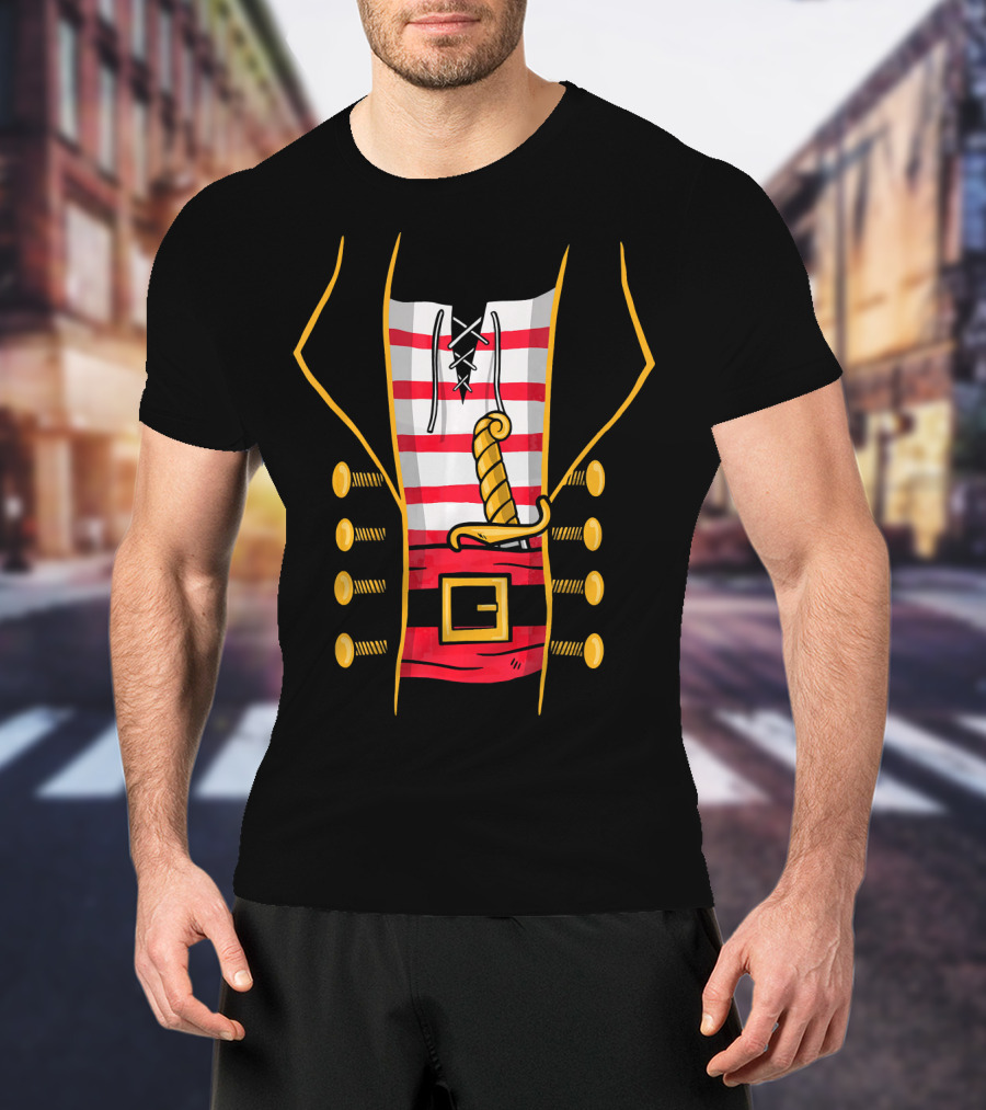 Buccaneer Corsair Jacket Sword Stripe Pirate T-Shirt