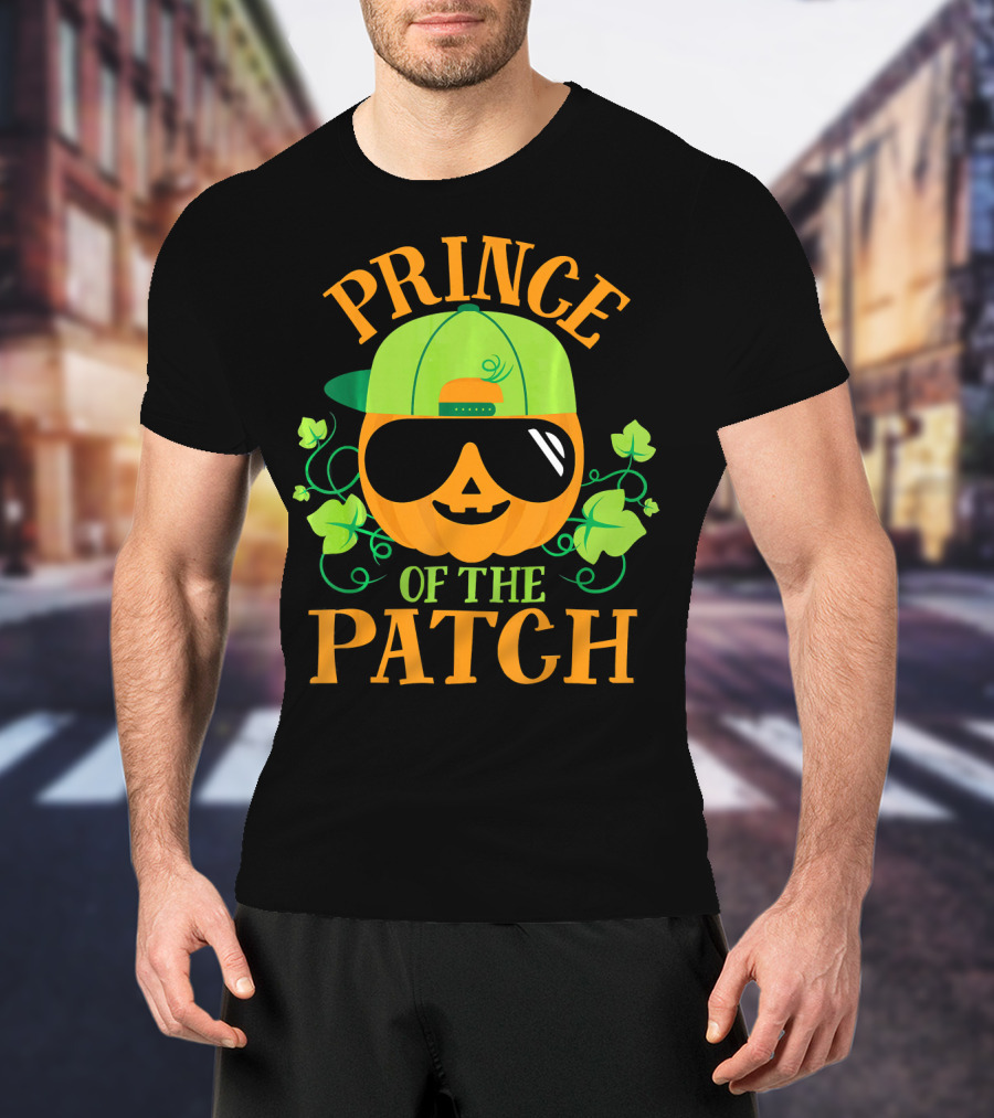 Prince Pumpkin Of The Patch In Shades And Green Hat T-Shirt
