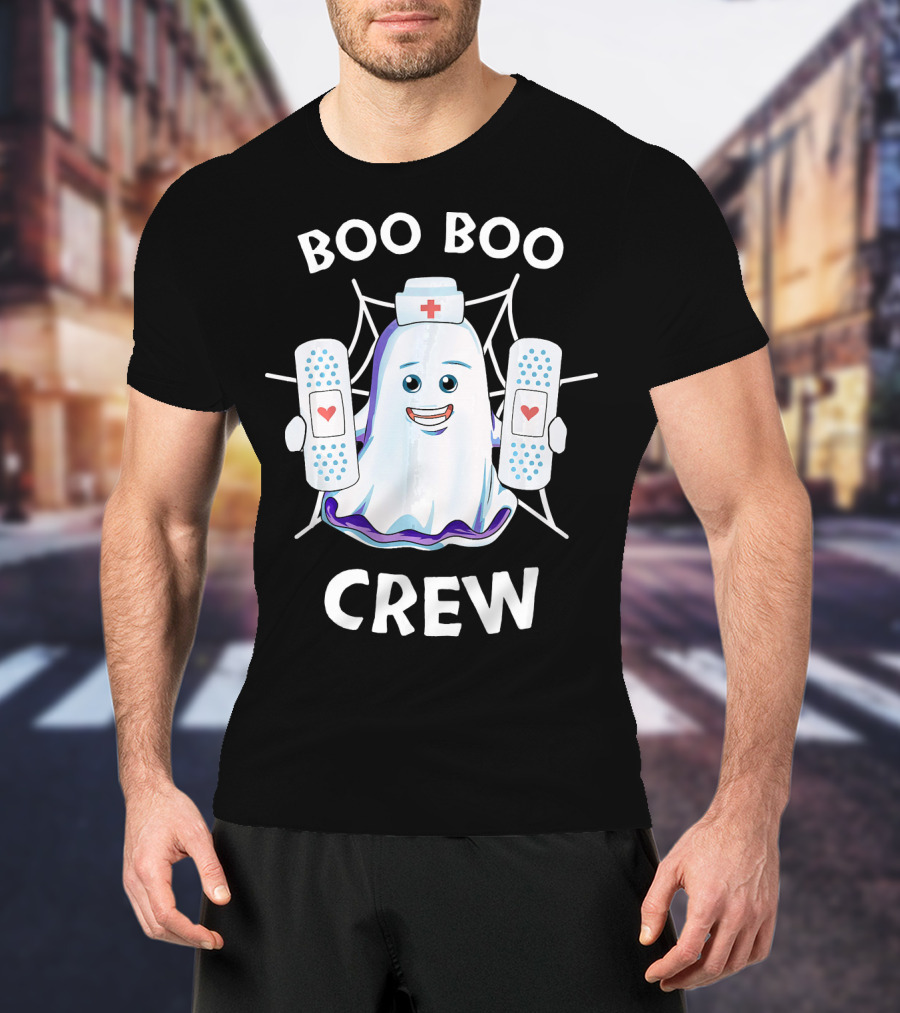 BOO BOO CREW Halloween Funny Nurse Costume T-Shirt