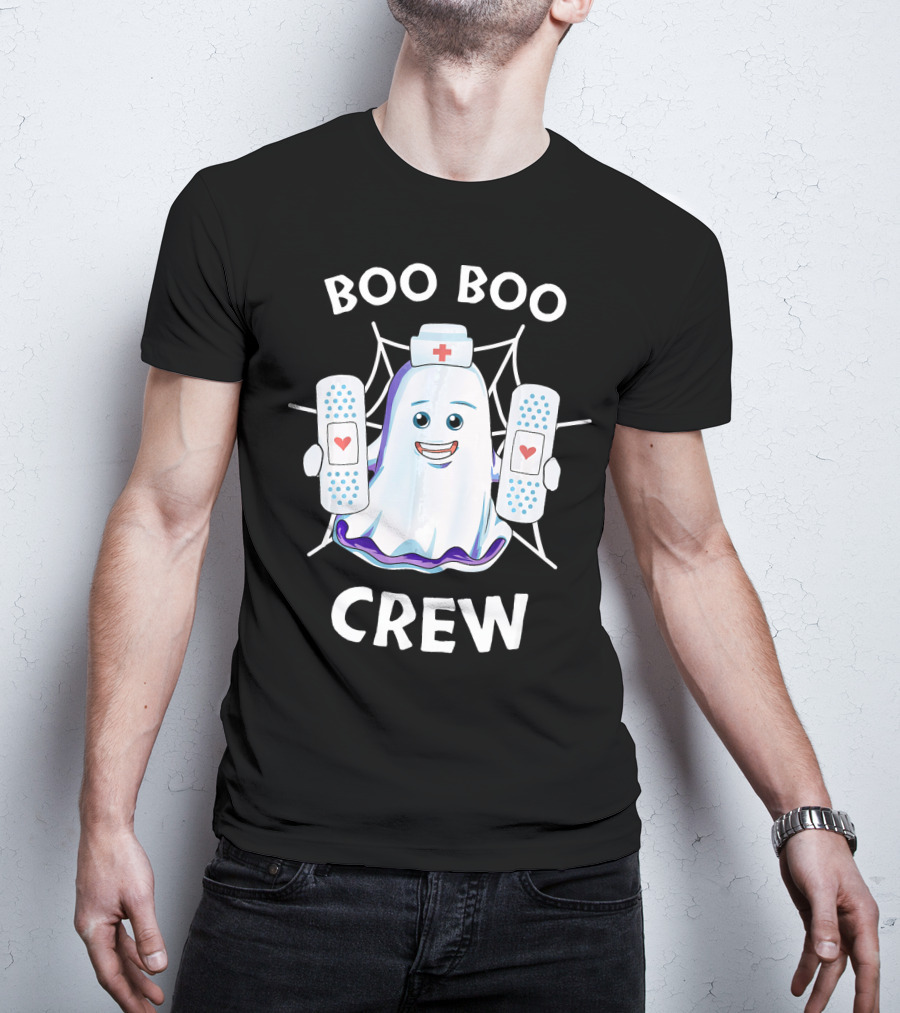BOO BOO CREW Halloween Funny Nurse Costume T-Shirt