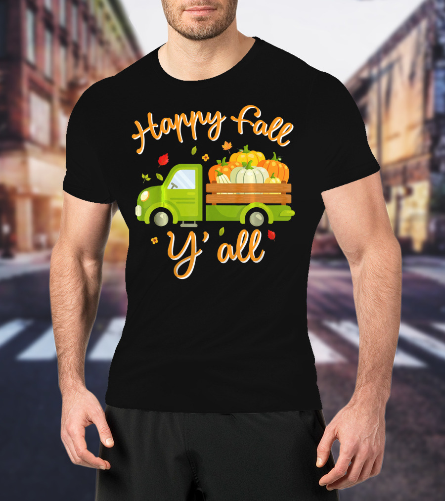 Happy Fall Y'all Pumpkin Truck Costume T-Shirt