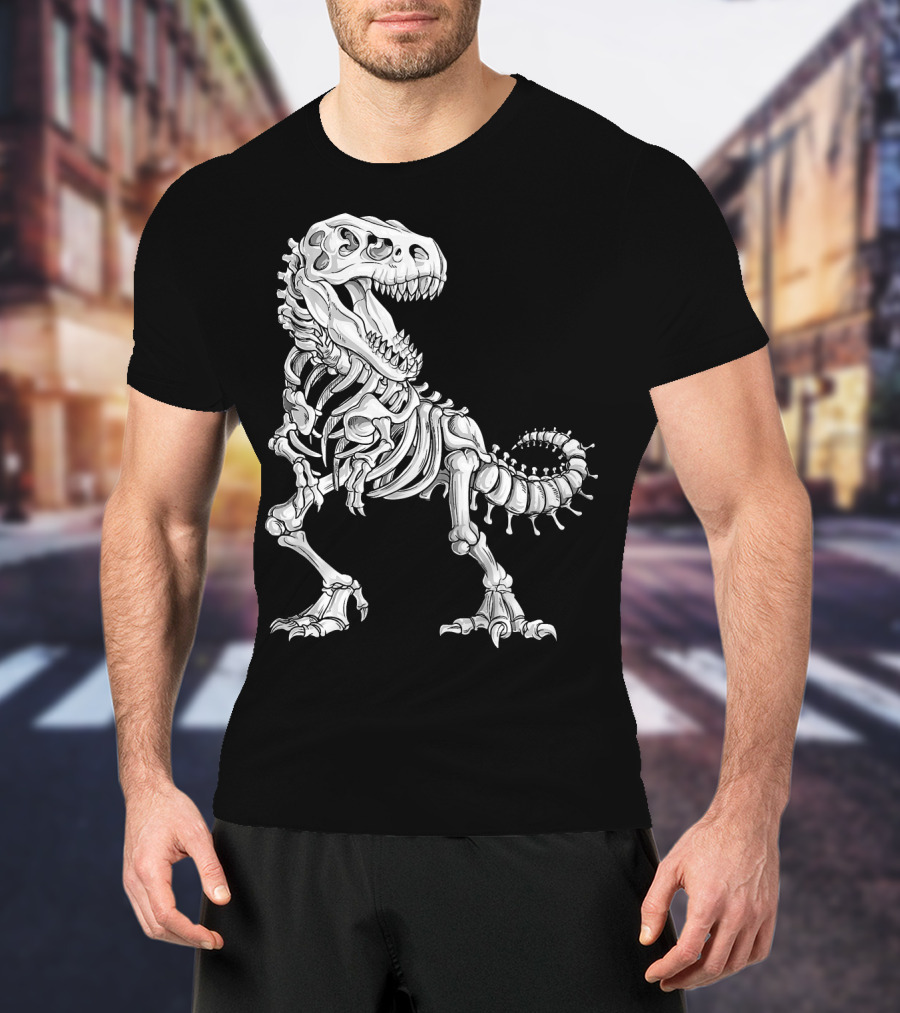Halloween Dinosaur Skeleton T-Shirt