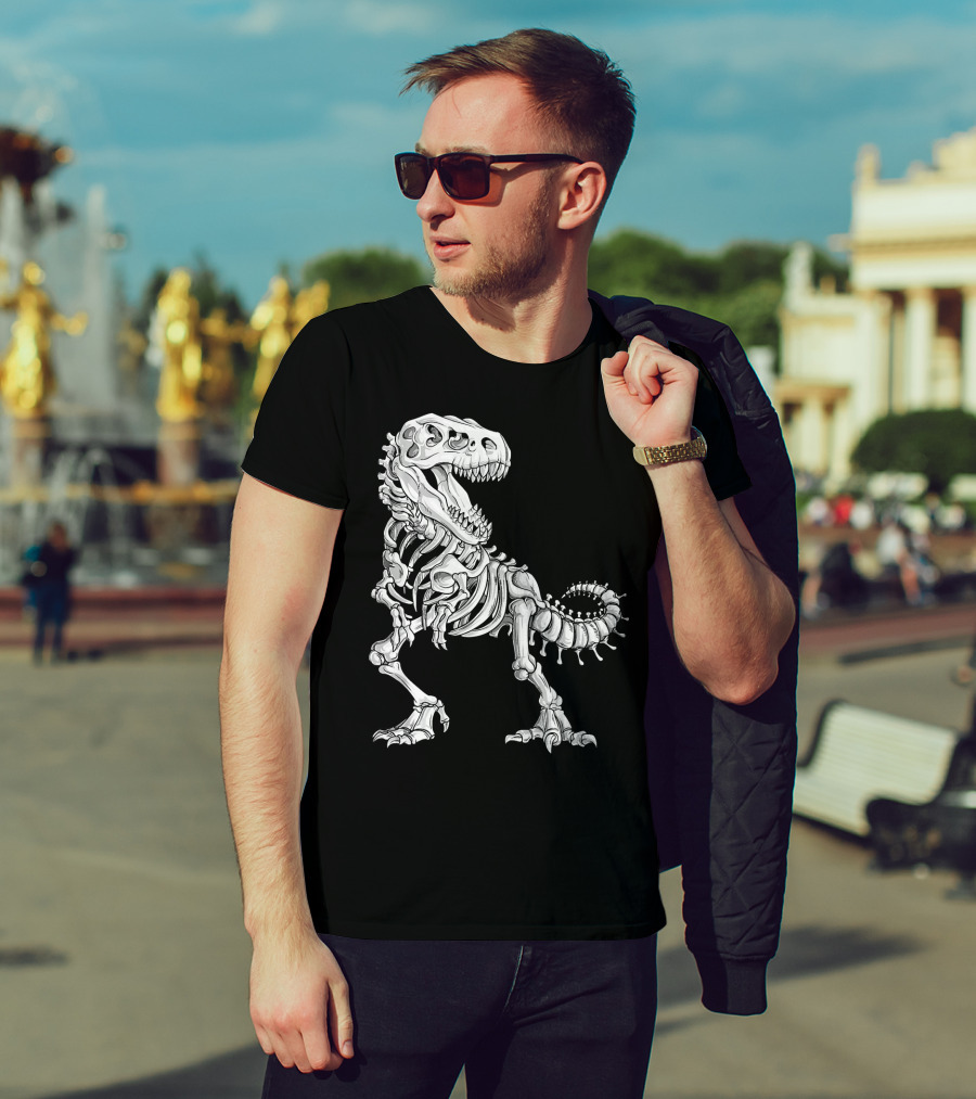 Halloween Dinosaur Skeleton T-Shirt
