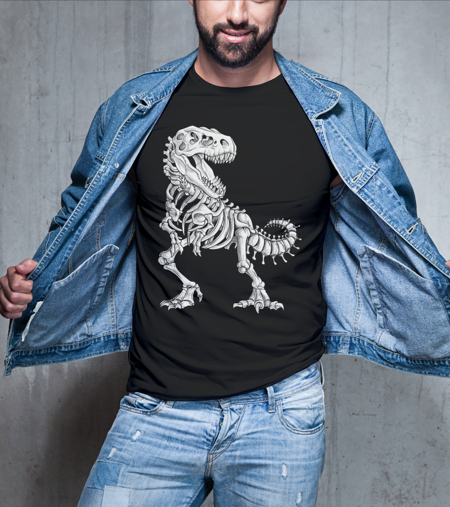 Halloween Dinosaur Skeleton T-Shirt