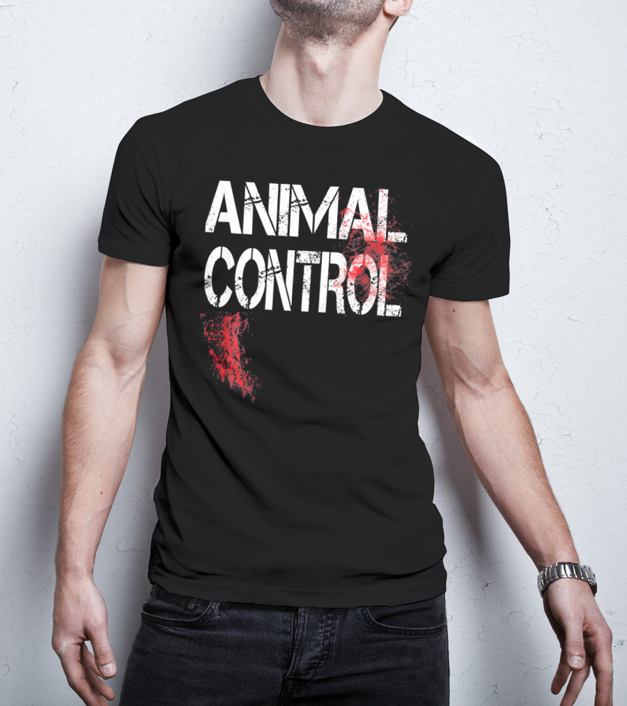 ANIMAL CONTROL Red Paint Splatter T-Shirt