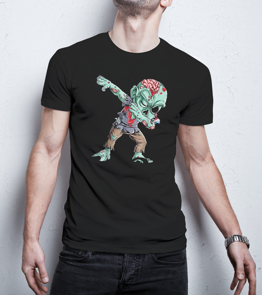 Dabbing Zombie Creepy Halloween Monster Dance T-Shirt