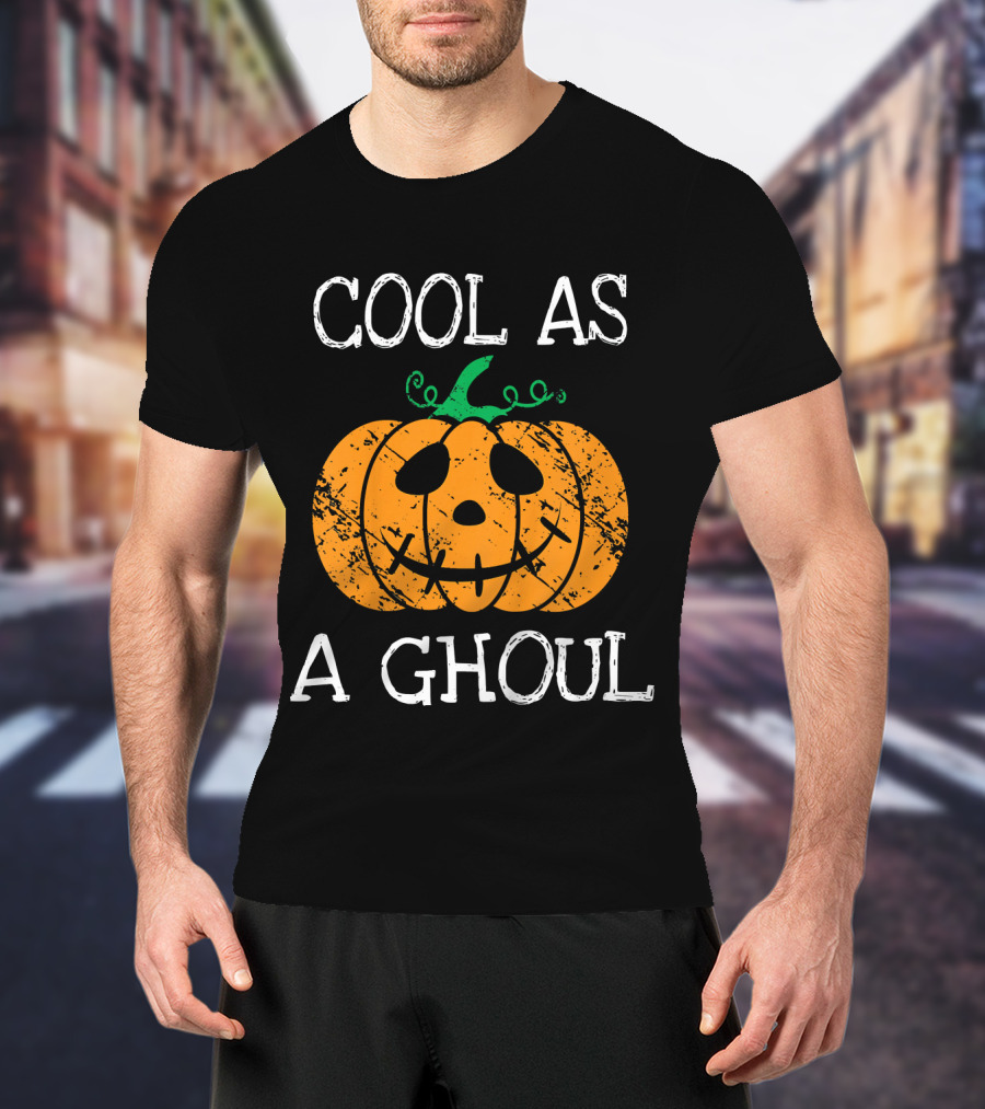 Cool As A Ghoul Kids Cute Pumpkin T-Shirt