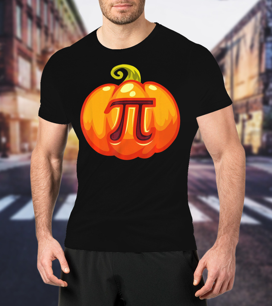 Math Teacher Pi Symbol Pumpkin Halloween Costume T-Shirt