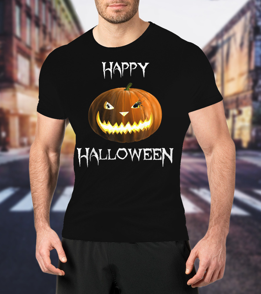 Happy Halloween Pumpkin And Spider Jack-O'-Lantern (D010 T-Shirt