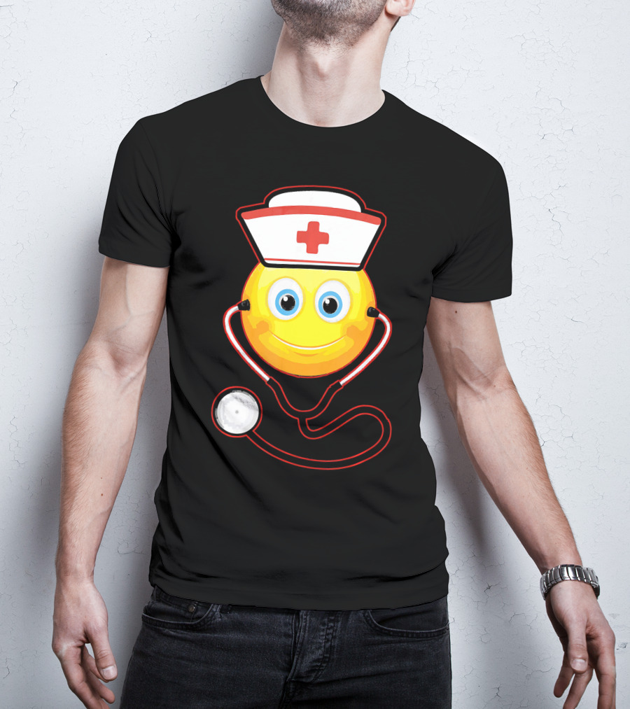 Smiley Nurse Stethoscope Halloween Girls T-Shirt