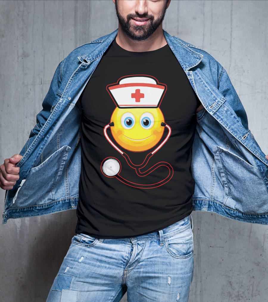 Smiley Nurse Stethoscope Halloween Girls T-Shirt