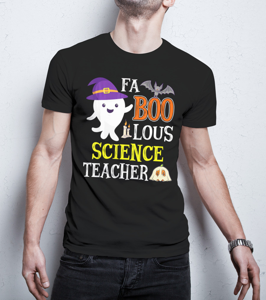 FaBOOlous Science Teacher Ghost Halloween T-Shirt