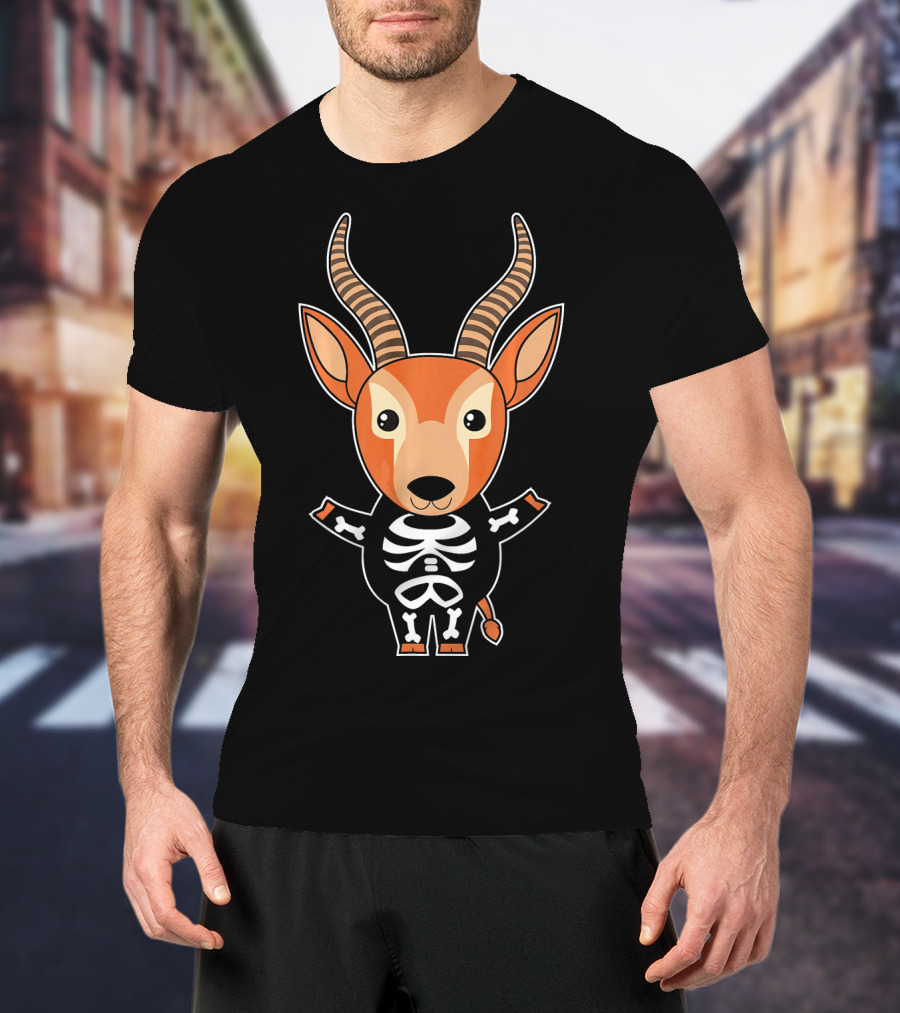 Antelope Skeleton Xray Costume Cute Easy Halloween T-Shirt