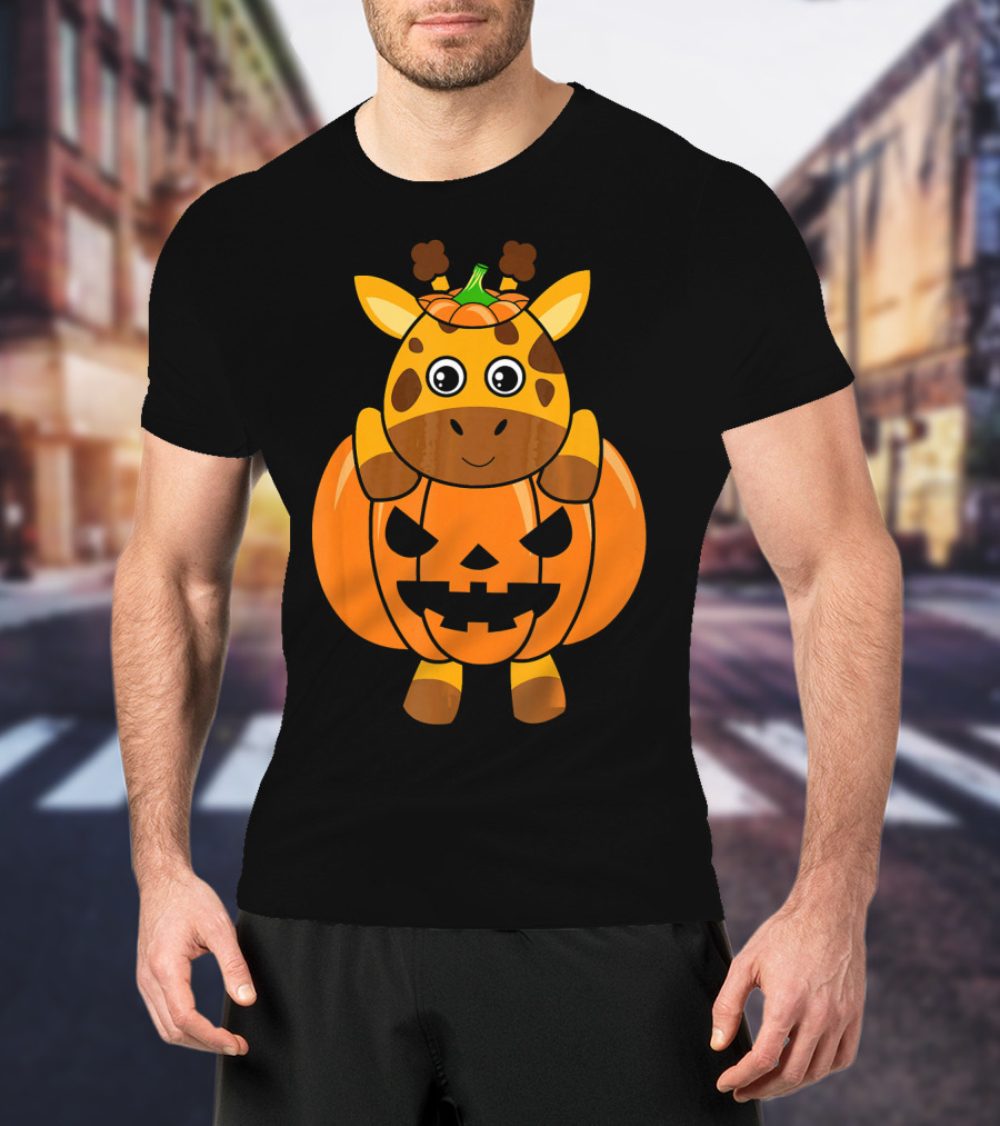 Adorable Giraffe Pumpkin Halloween Costume Body T-Shirt