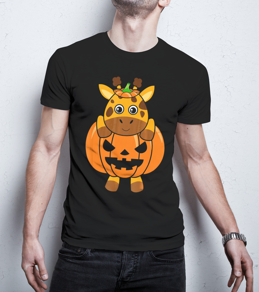 Adorable Giraffe Pumpkin Halloween Costume Body T-Shirt