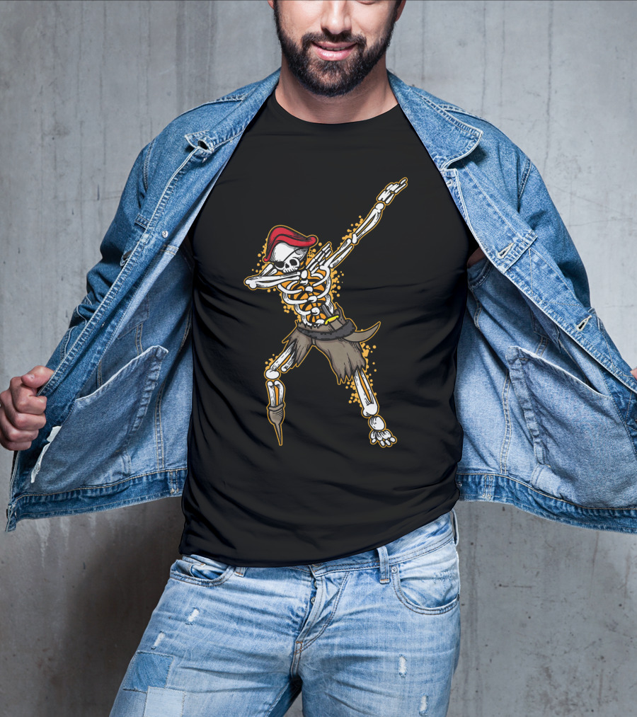 Dabbing Pirate Skeleton Funny Zo T-Shirt