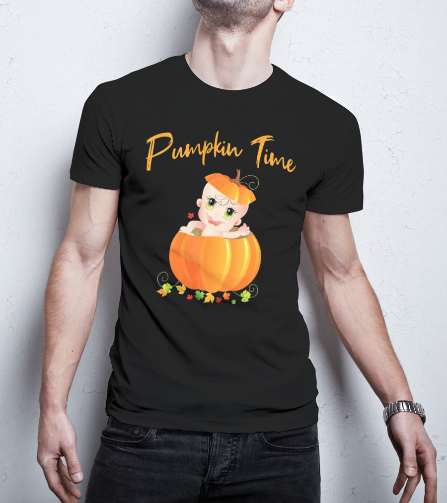 Pumpkin Time Baby Halloween Pumpkin T-Shirt