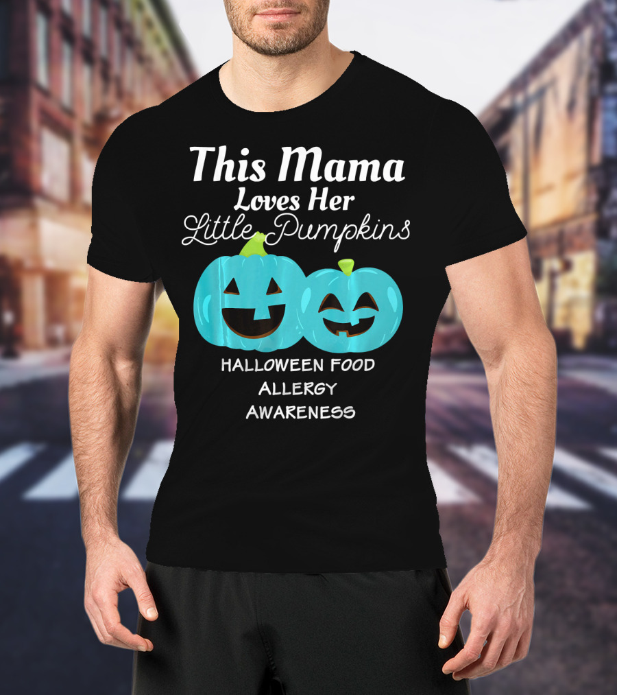 This Mama Loves Her Little Pumpkins Halloween Food Allergy Awareness T-Shirt