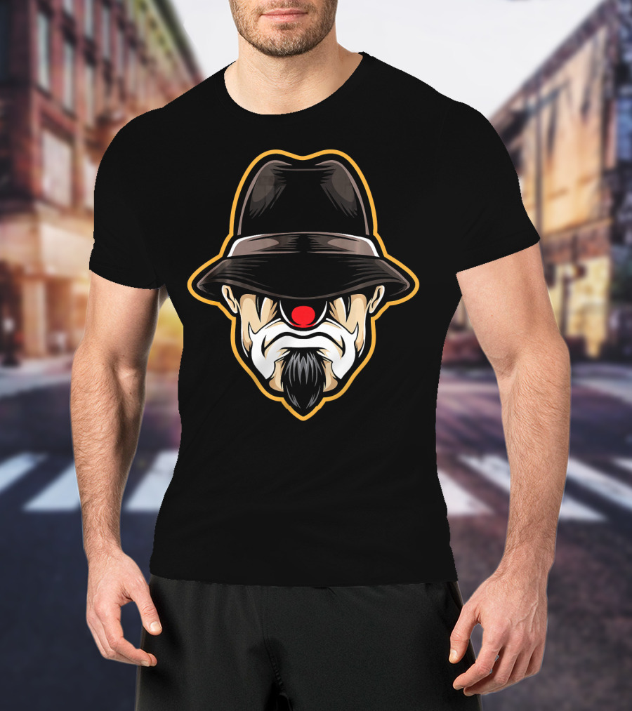 Halloween Scary Clown Cholo Gangster Hat Beard T-Shirt