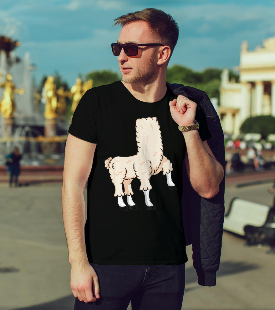 Llama Costume Halloween Easy Cosplay Headless T-Shirt