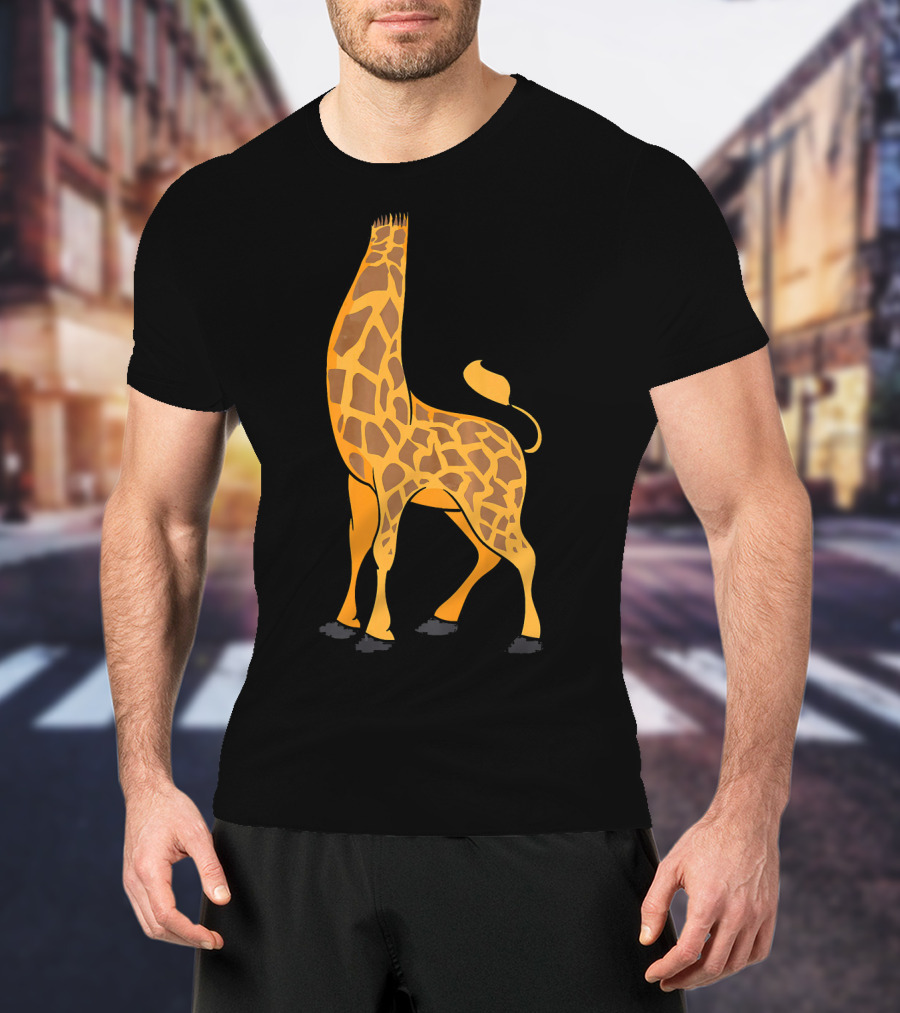Giraffe In The Style Of A Dinosaur At The Tail End T-Shirt