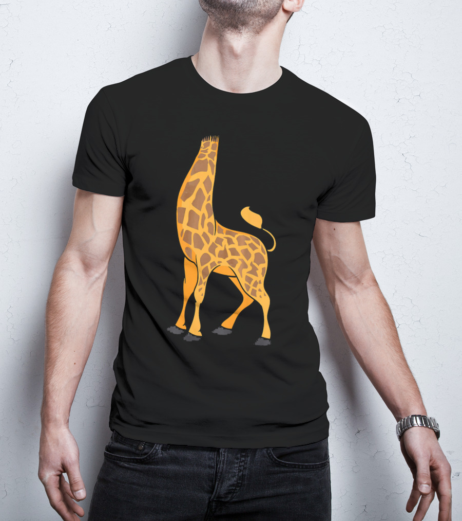 Giraffe In The Style Of A Dinosaur At The Tail End T-Shirt