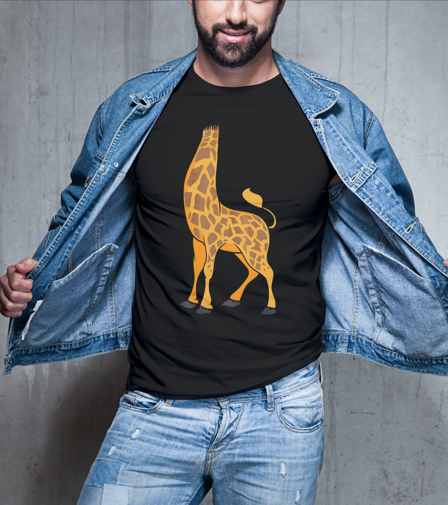 Giraffe In The Style Of A Dinosaur At The Tail End T-Shirt