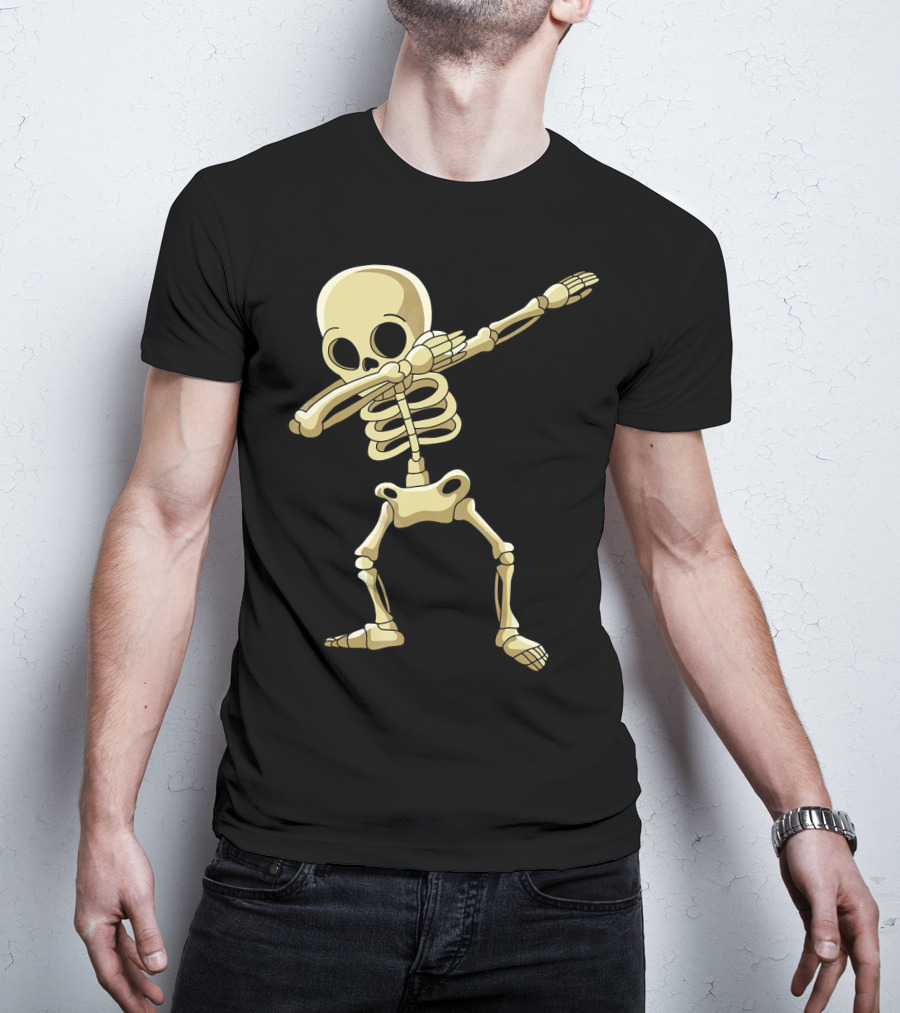 Kids Skeleton Dabbing Pose T-Shirt