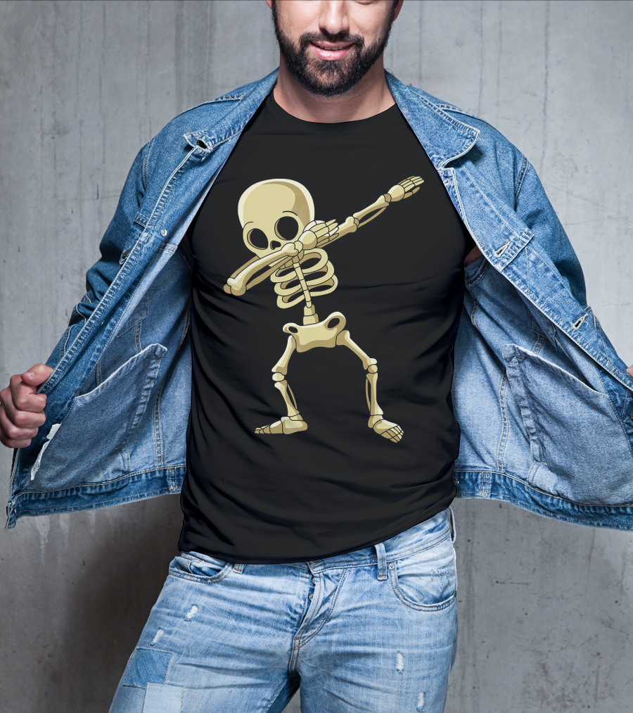 Kids Skeleton Dabbing Pose T-Shirt