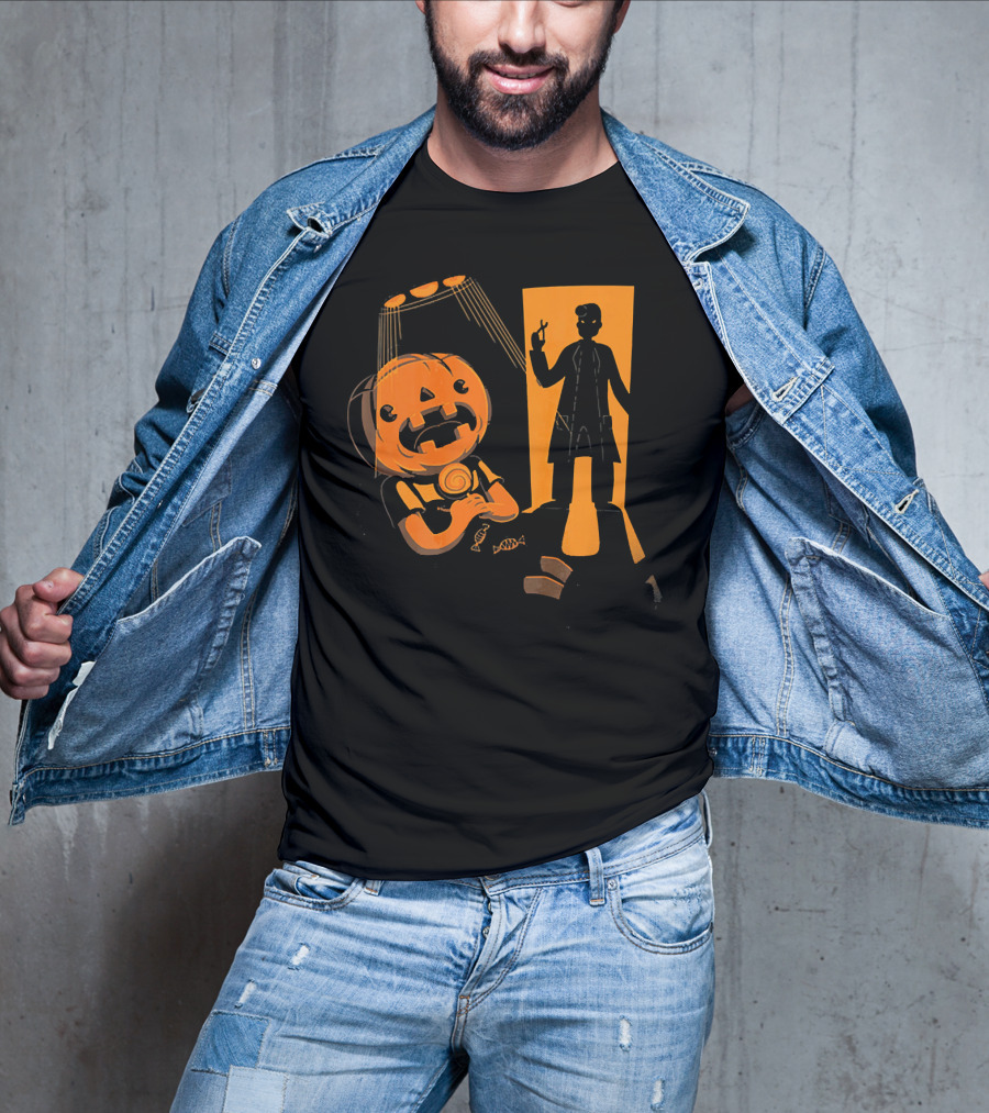 Dentist Halloween Horror Pumpkin Patient Dental Hygienist Shadow T-Shirt