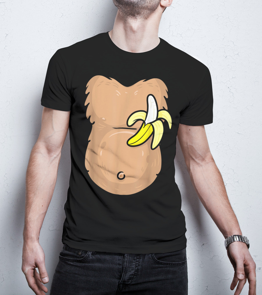 Monkey Costume Banana Belly T-Shirt