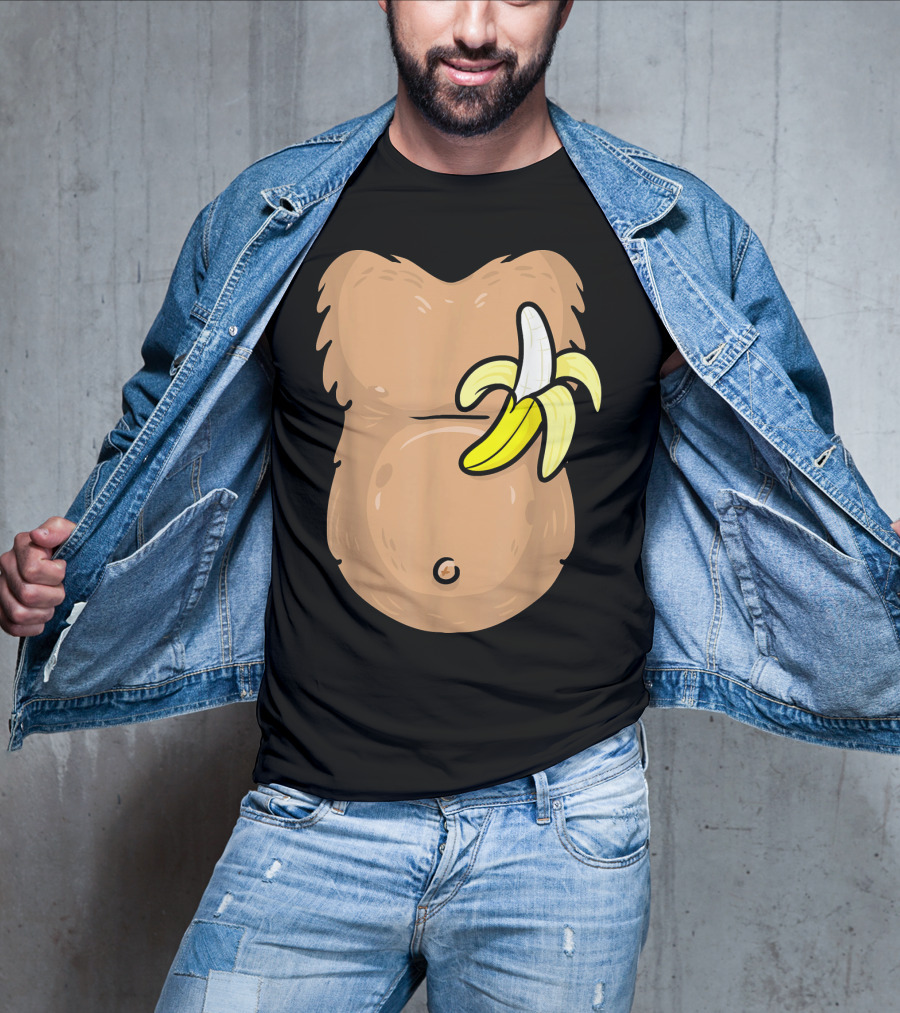 Monkey Costume Banana Belly T-Shirt