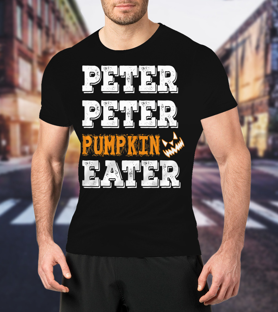Peter Peter Pumpkin Eater Jack-O'-Lantern Face T-Shirt