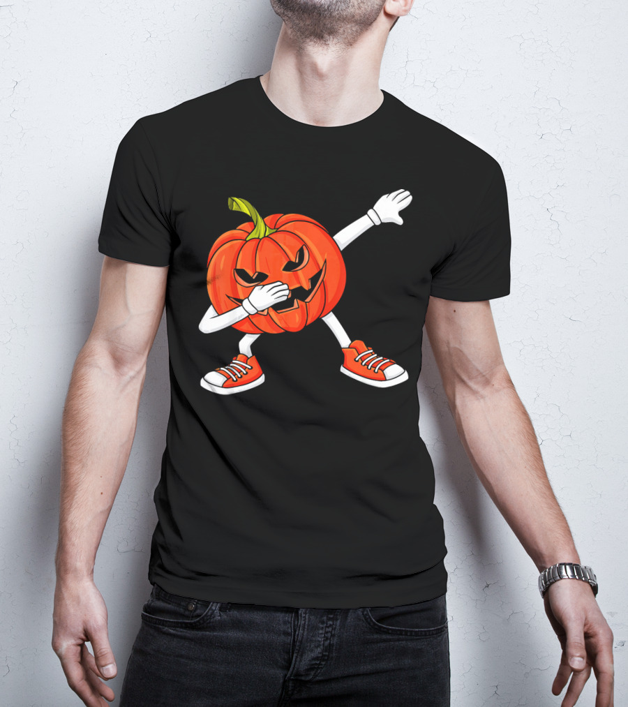 Dabbing Jack O Lantern Pumpkin Dance Pose T-Shirt