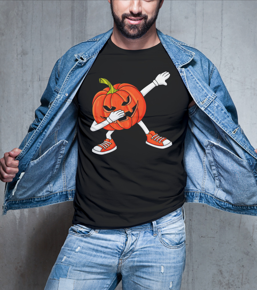 Dabbing Jack O Lantern Pumpkin Dance Pose T-Shirt