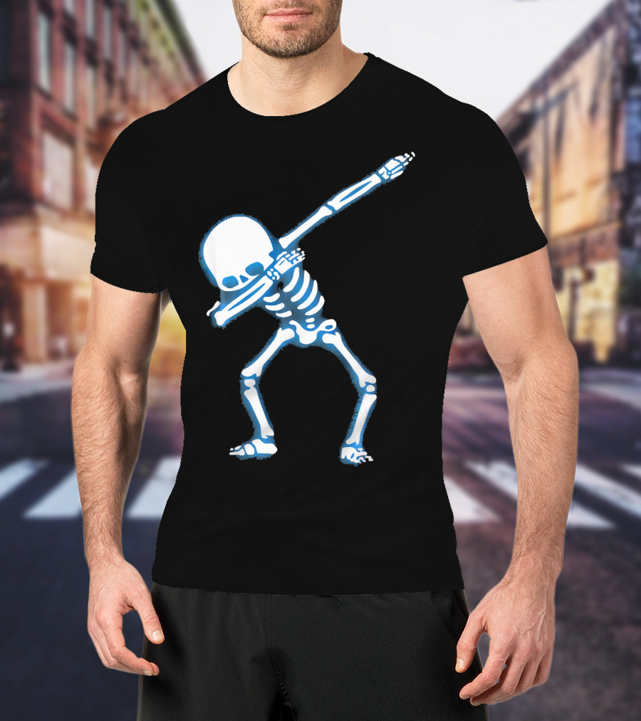 Dabbing Skeleton Dance Pose Fun Halloween T-Shirt